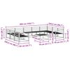 vidaXL Outdoor Sofa Set 10 pcs Natural Solid Acacia Wood