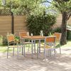 vidaXL Garden Dining Set 5 pcs Grey and brown 90 x 90 x 75 cm
