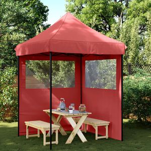 vidaXL Party Tent Burgundy Oxford Fabric