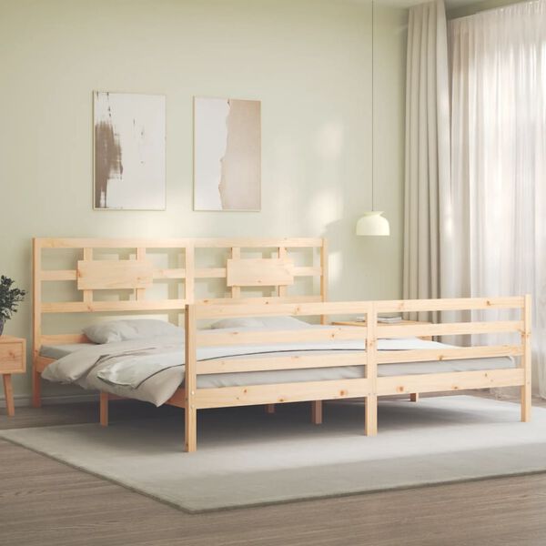 vidaXL Bed Frame without Mattress 200x200 cm Solid Wood