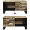 vidaXL Coffee Table Brown and Black 80 x 50 x 40 cm Solid Acacia wood