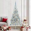vidaXL Artificial Pre-lit Christmas Tree Silver 210 cm PET