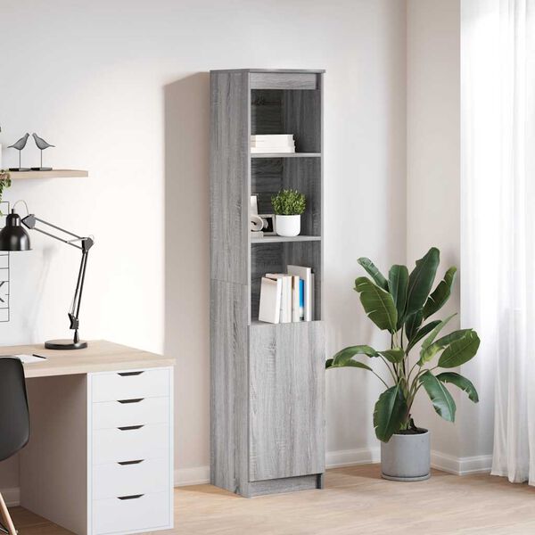 vidaXL Highboard Grey Sonoma 37.5x35x180 cm Engineered Wood