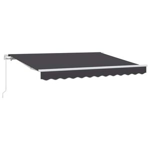 vidaXL Retractable Awning Manual Anthracite 250 x 200 cm Fabric