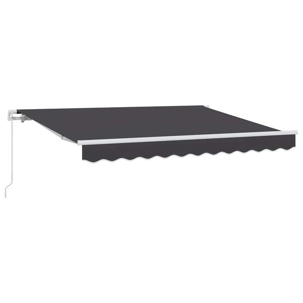 vidaXL Retractable Awning Manual Anthracite 250 x 200 cm Fabric