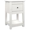 vidaXL Bedside Cabinet White 40x35x61.5 cm Solid Wood Pine