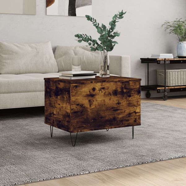 vidaXL Coffee Table Smoked Oak 60x44.5x45 cm Engineered Wood