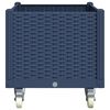vidaXL Garden Planter with Wheels Blue Grey 80x50x54 cm PP