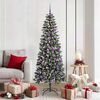 vidaXL Artificial Christmas Tree with 300 LEDs Green 76 x 76 x 180 cm