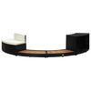 vidaXL Spa Surround | Black | Solid acacia wood, poly rattan, steel | Large