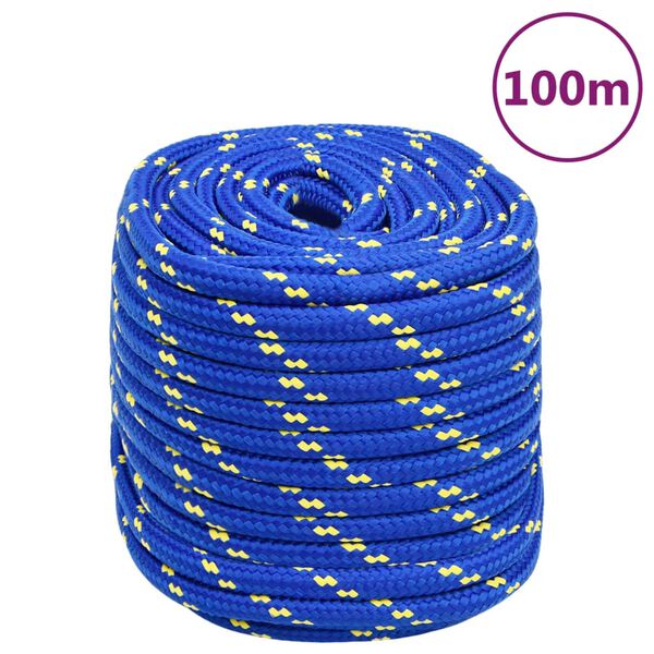 vidaXL Boat Rope Blue 16 mm 100 m Polypropylene