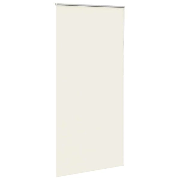 vidaXL Roller Blind Blackout Off White 115x210 cm Fabric Width 110.7 cm Polyester