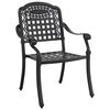 vidaXL Garden Dining Set 5 pcs Black Aluminium