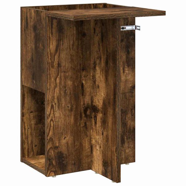 vidaXL End Table Smoked Oak 35 x 40 x 55 cm Engineered Wood