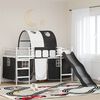 vidaXL Kids'Loft Bed Frame White and Black 99.5 x 200 cm Metal