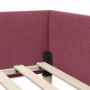 vidaXL Corner Bed Frame with Headboard Wine Red 100 x 200 cm Fabric