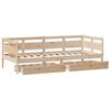 vidaXL Daybed with Drawers without Mattress 90x200 cm Solid Wood