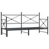 vidaXL Daybed with Trundle without Mattress Black 75x190 cm Steel