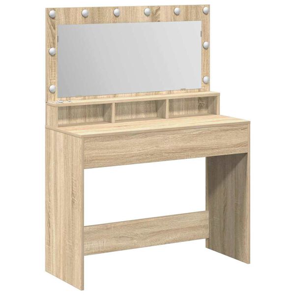 vidaXL Dressing Table Sonoma Oak 100 x 41 x 135 cm Engineered Wood