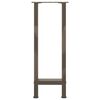 vidaXL Console Table Legs Natural Steel 2 pcs 28x(72-73) cm Steel