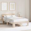 vidaXL Bed Frame with Headboard Natural 120 x 200 cm Solid Pine Wood