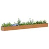 vidaXL Garden Raised Bed Light Brown 485 x 50 x 36 cm Galvanised Steel