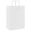 vidaXL Paper Bags 250 pcs with Handles White 32x17x44 cm
