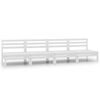 vidaXL Garden Middle Sofas 4 pcs White Solid Pinewood