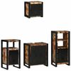 vidaXL Bathroom Furniture Set 4 pcs Multicolour and Black