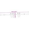 vidaXL Sliding Door Hardware Kit 183 cm Steel Black