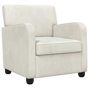 vidaXL Armchair Cream Velvet