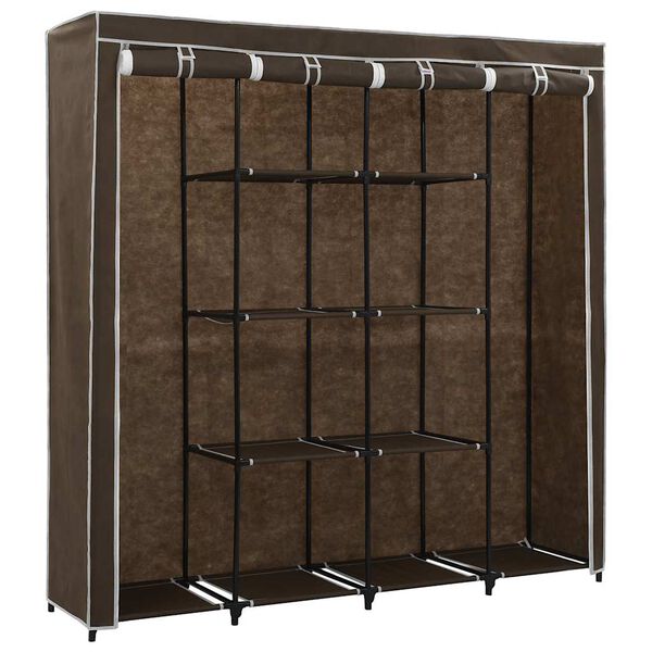 vidaXL Wardrobe with 4 Compartments Brown 175x45x170 cm