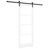 vidaXL Sliding Door ORKDAL White and Black 83 x 211 cm