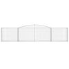 vidaXL Arched Gabion Baskets 8 pcs 400x30x80/100 cm Galvanised Iron