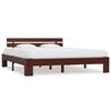 vidaXL Bed Frame without Mattress Dark Brown Solid Pine Wood 160x200cm