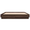 vidaXL Bed Frame without Mattress Brown Oak 140x200 cm