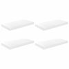 vidaXL Wall Shelf | Set of 4 | High gloss white | Honeycomb MDF, Metal | Medium
