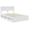 vidaXL Bed Frame with Headboard White 140 x 200 cm Solid Pine Wood
