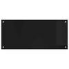 vidaXL Kitchen Backsplash Black 90 x 40 cm Tempered Glass