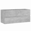 vidaXL 2 Piece Bathroom Furniture Set Concrete Grey Engineered Wood