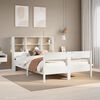 vidaXL Bookcase Bed without Mattress White 120x190 cm Small Double Solid Wood Pine