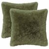 vidaXL Cushion with Pillow HEERLEN 2 pcs Green PV Fleece