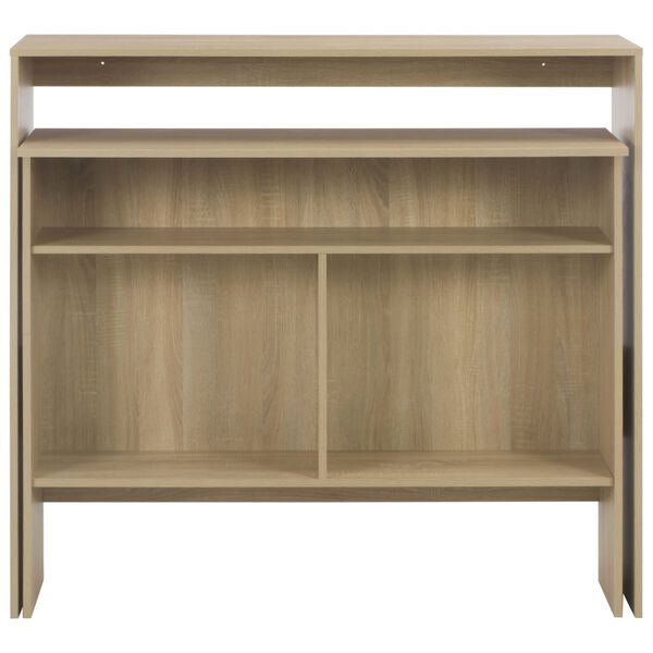 vidaXL Bar Table with 2 Table Tops Oak 130x40x120 cm