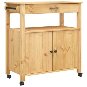 vidaXL Kitchen Trolley "MONZA" 84x40x88,5 cm Solid Wood Pine