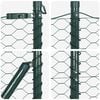 vidaXL Fence Post Green 25 x 1.5 m (36 mm mesh) Steel