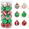 vidaXL Christmas Ball Set 72 pcs Red, White and Green &Oslash; 3 cm Plastic