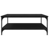 vidaXL Coffee Table Black oak 100 x 100 x 40 cm Engineered Wood