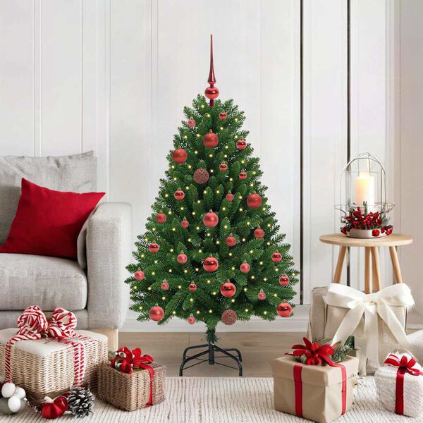 vidaXL Artificial Christmas Tree with Stand Green 120 cm PVC and Metal