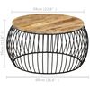 vidaXL Coffee Table &Oslash;68 cm Rough Mango Wood