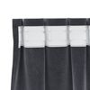 vidaXL Blackout Curtains 2 pcs Dark Grey 140 x 245 cm Velvet